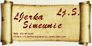 LJerka Simeunić vizit kartica